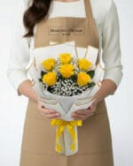 6 Yellow Roses Bouquet