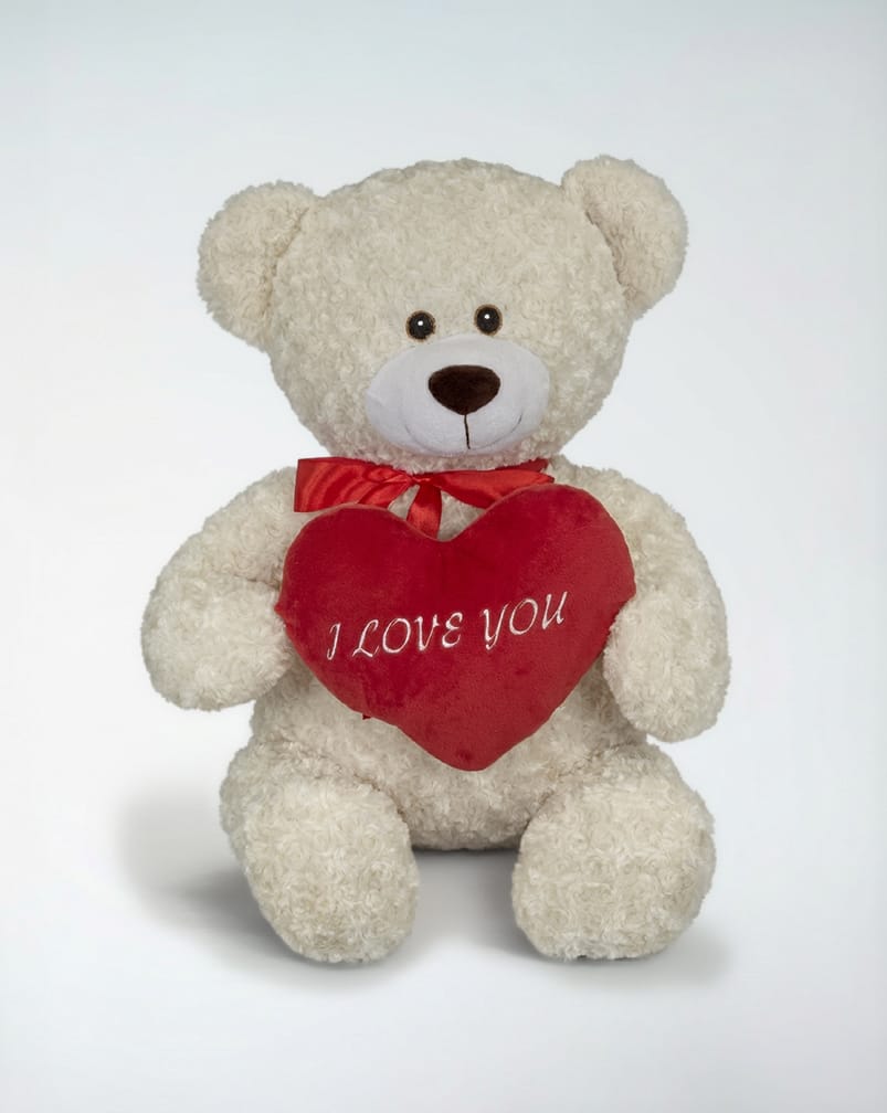Barnaby Bear with Heart 8"