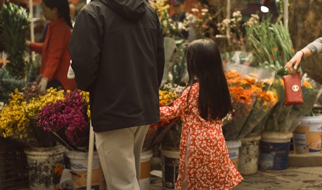 Florist preparing a Father’s Day bouquet at a Vaughan flower shop