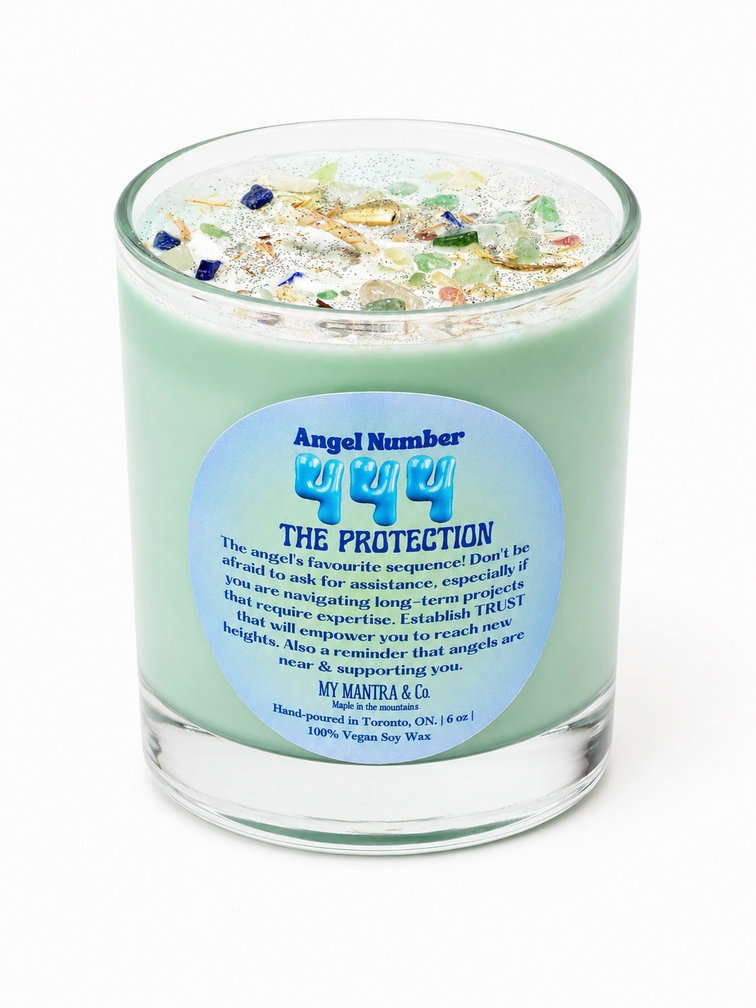 Angel Number 444 Candle - The Protection Vegan Soy Wax Candle making dream