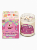 Anxiety Relief Crystal Candle - Lavender & Coconut Cream Vegan Soy Candle making-dream