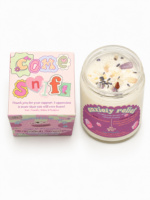 Anxiety Relief Crystal Candle - Lavender & Coconut Cream Vegan Soy Candle making-dream