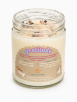 Gratitude Crystal Candle - Honey Cake, Vanilla Fluff & Sugared Maple Vegan Soy Candle making-dream