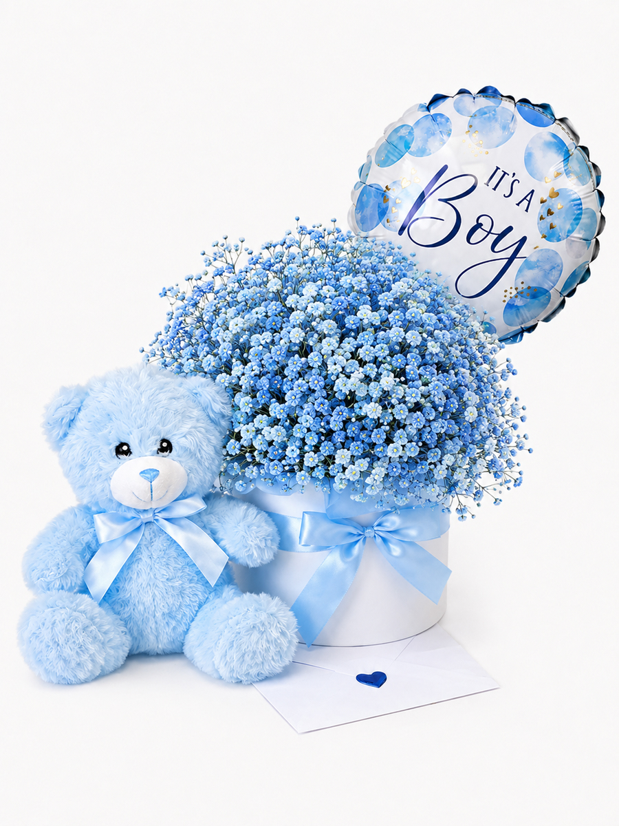 It's a boy flower arrangement making dream