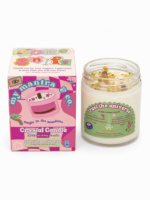 Trust the Universe Crystal Candle - Coconut Cream, Peach & Rose Water Vegan Soy Candle making-dream