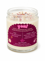 Yoni Crystal Candle - Fine Silk, Sugared Peach & Fresh Lily Vegan Soy Candle making-dream