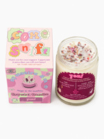 Yoni Crystal Candle - Fine Silk, Sugared Peach & Fresh Lily Vegan Soy Candle making-dream