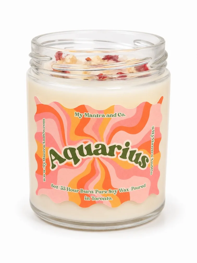 Aquarius Zodiac Candle in vaughan
