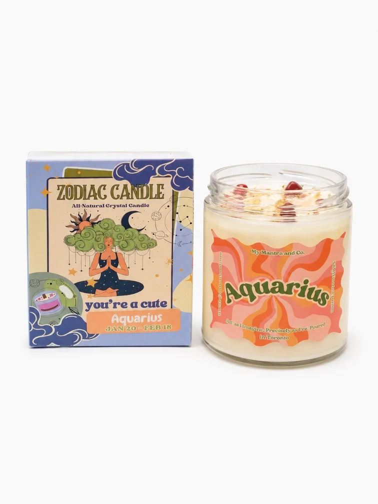 Aquarius Zodiac Candle in vaughan