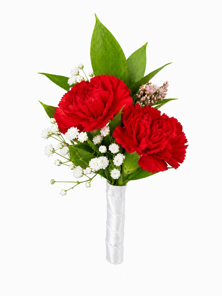 Luxury Carnation Boutonniere red