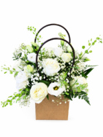 All White Florist Choice Bouquet - Image 4