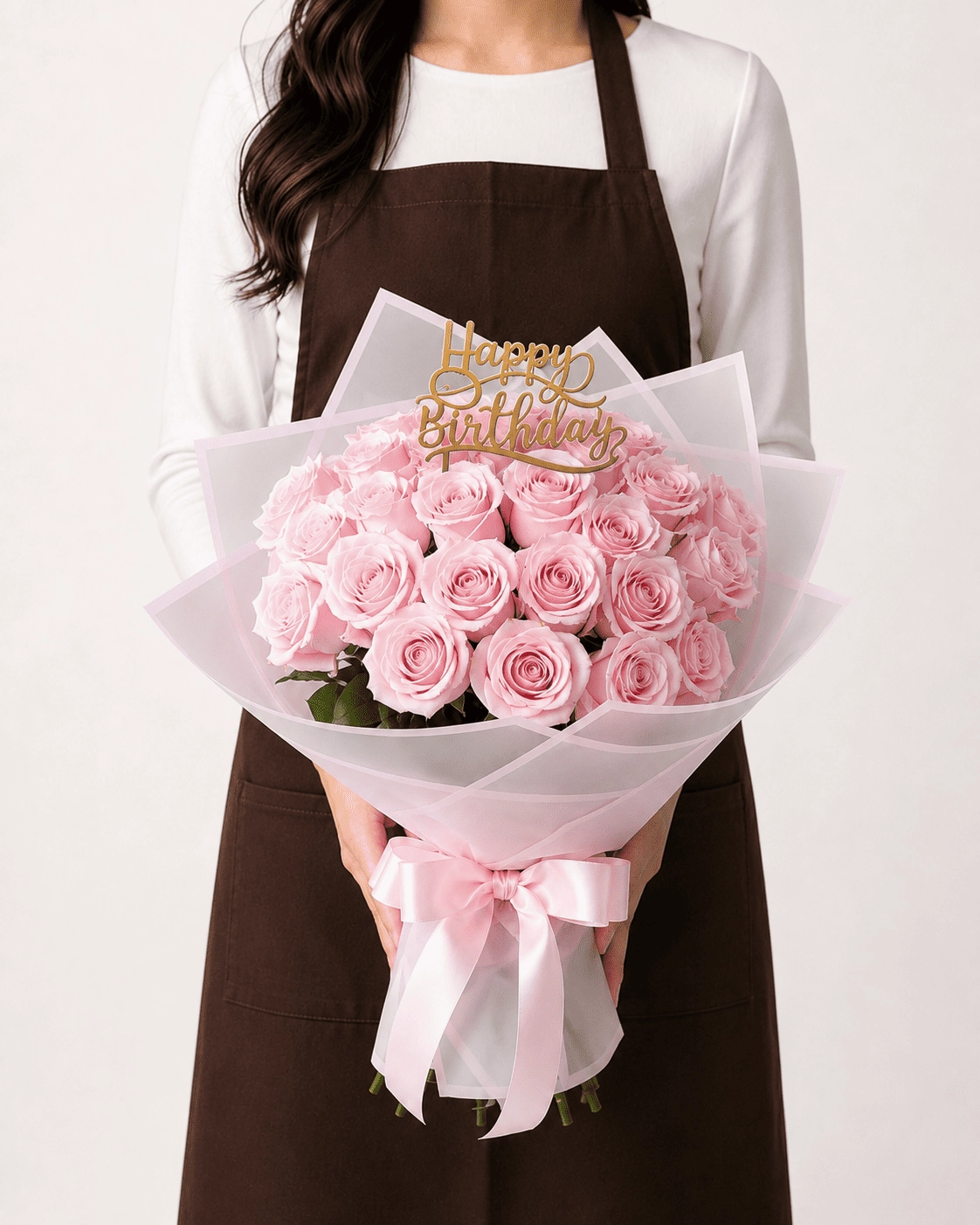 Birthday Pink Roses Bouquet
