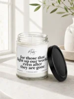 Dream For Those That Light The Way White Memorial Soy Candle - Image 2