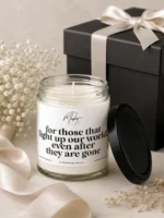 Dream For Those That Light The Way White Memorial Soy Candle - Image 3