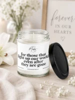 Dream For Those That Light The Way White Memorial Soy Candle - Image 5