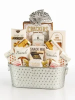 Brie and Treats Basket - premium gift basket front view