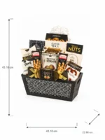 Chocolate Snack Gift Basket - gift basket size 43.18 cm long, 22.86 cm wide and 43.18 cm high