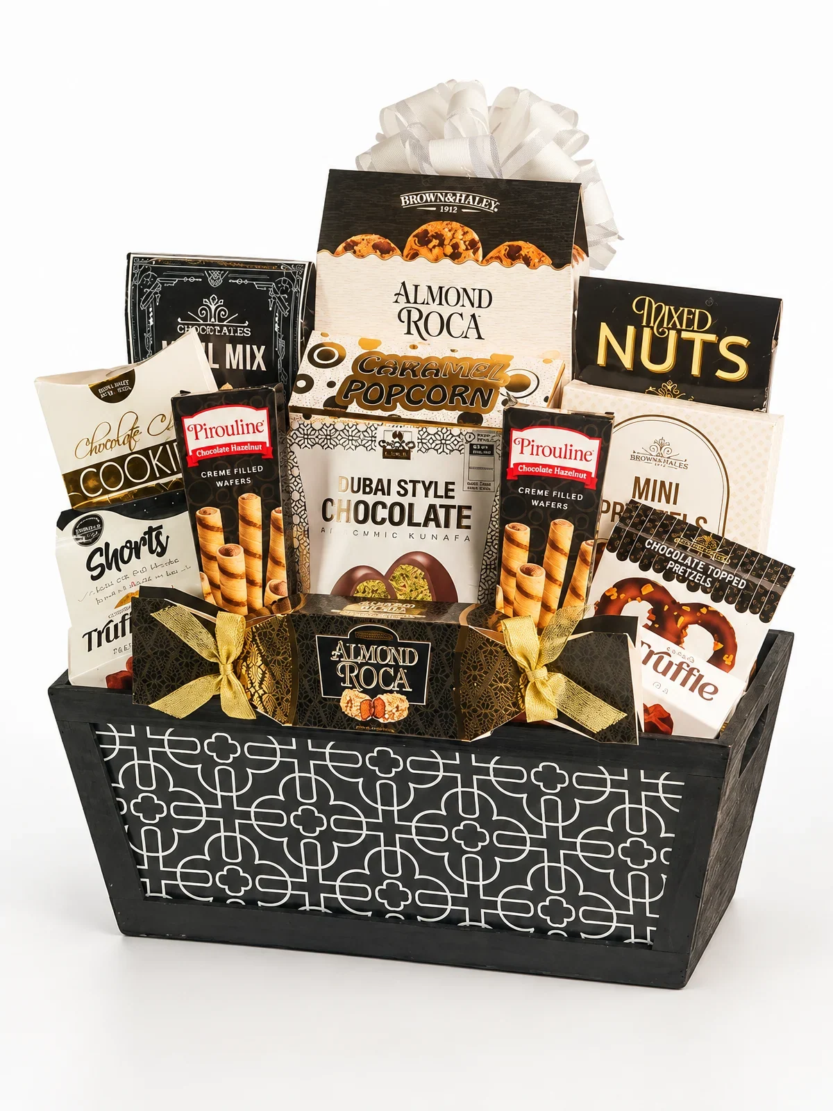 Chocolate Snack Gift Basket - premium gift basket front view
