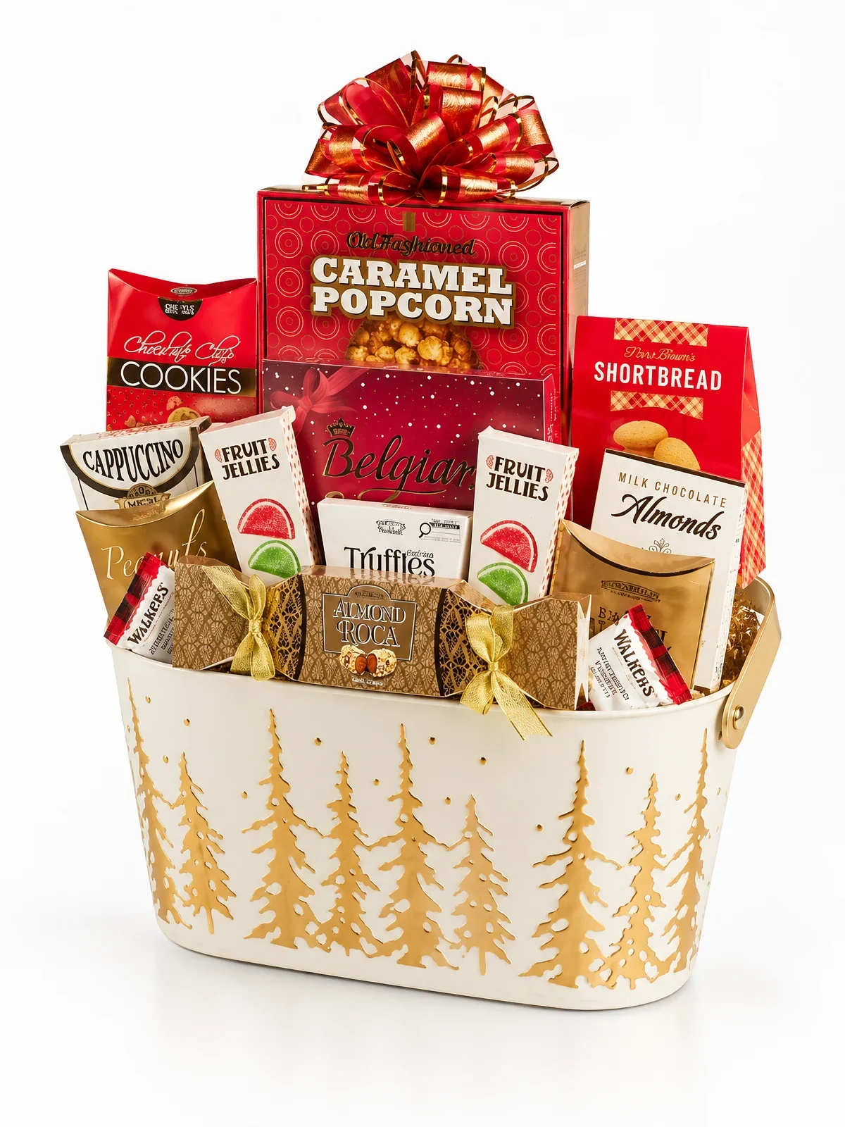 Christmas Treat Gift Basket - gift basket alternative studio view