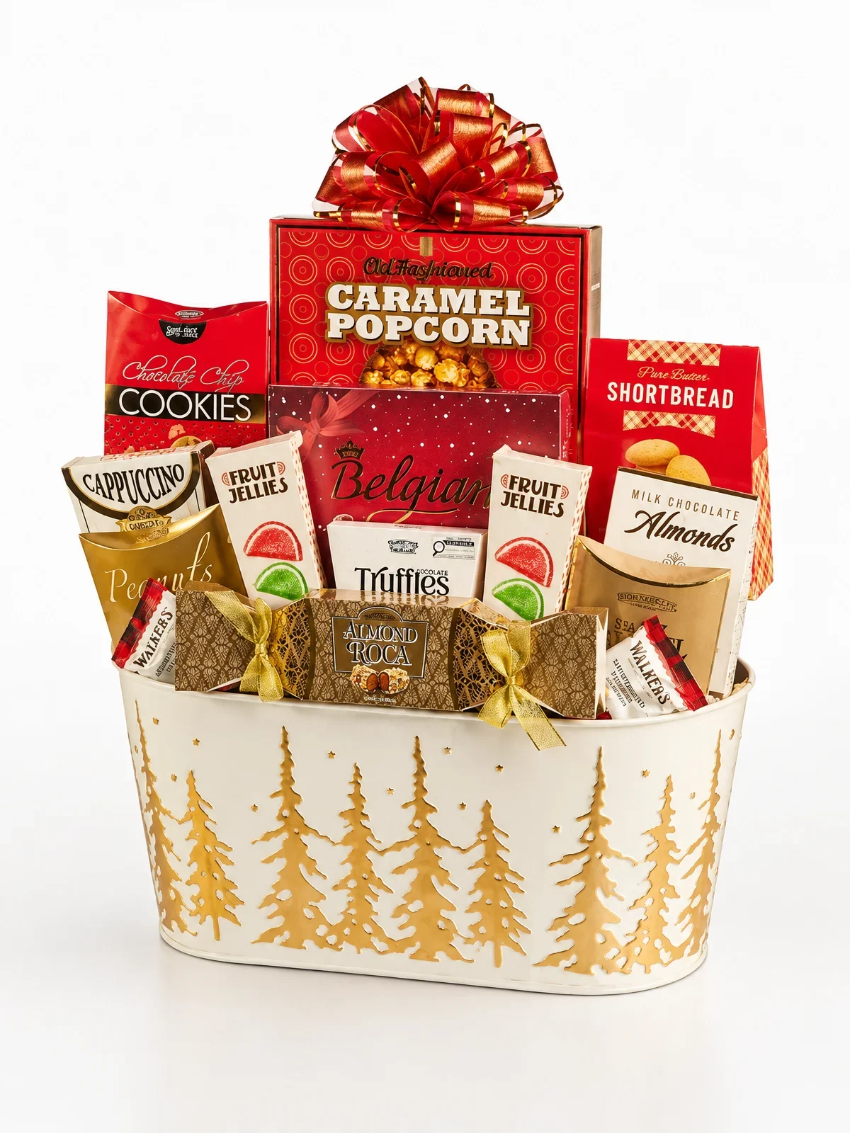Christmas Treat Gift Basket - premium gift basket front view